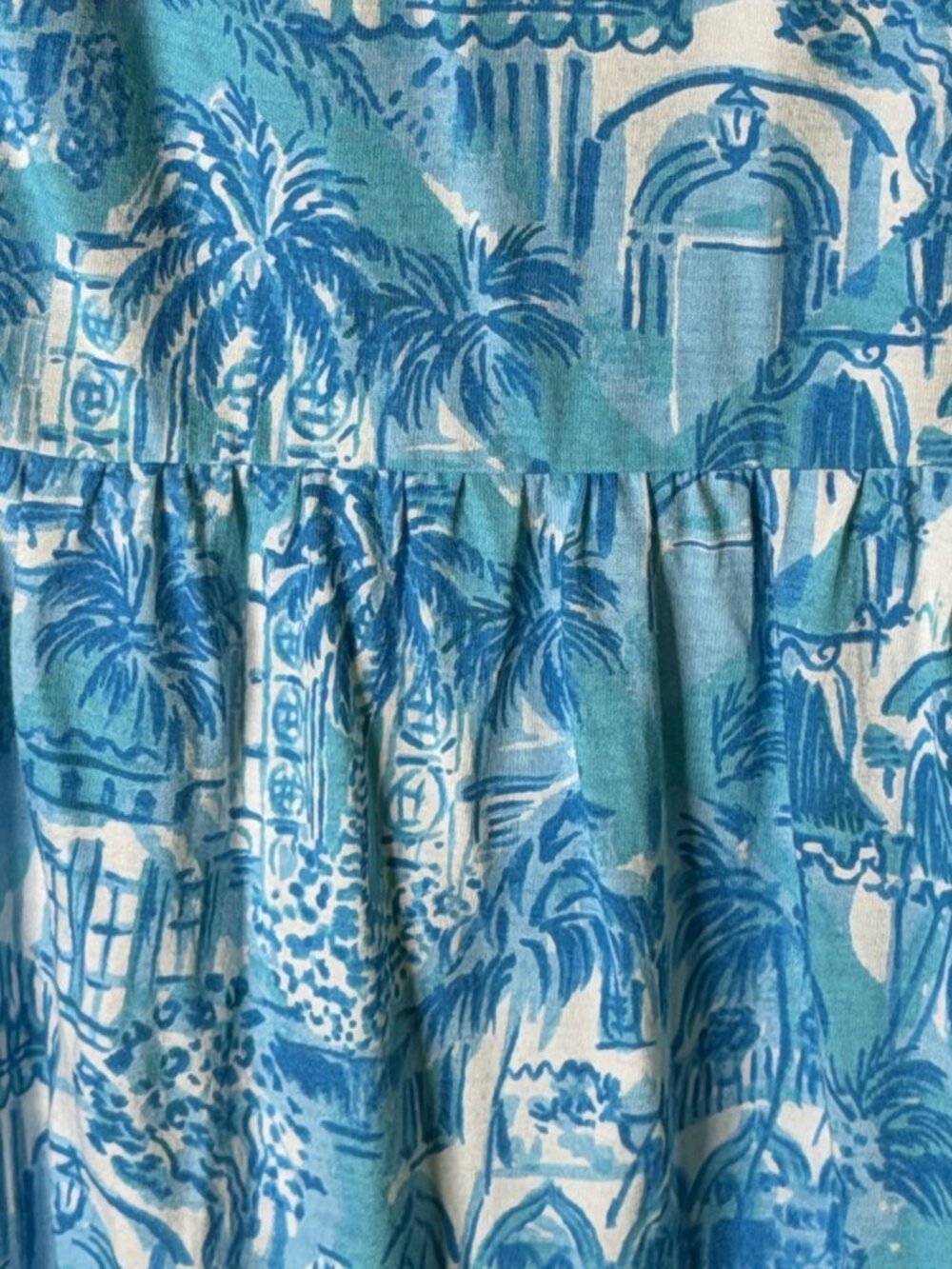 Lilly Pulitzer Lindy Dress Large Amalfi Blue, Sunny State of Mind NEW! - Picture 5 of 9